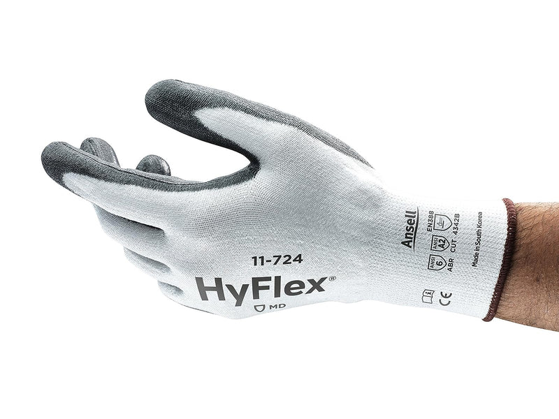 Ansell Hyflex 11-724 White/Grey Gloves (Pair)