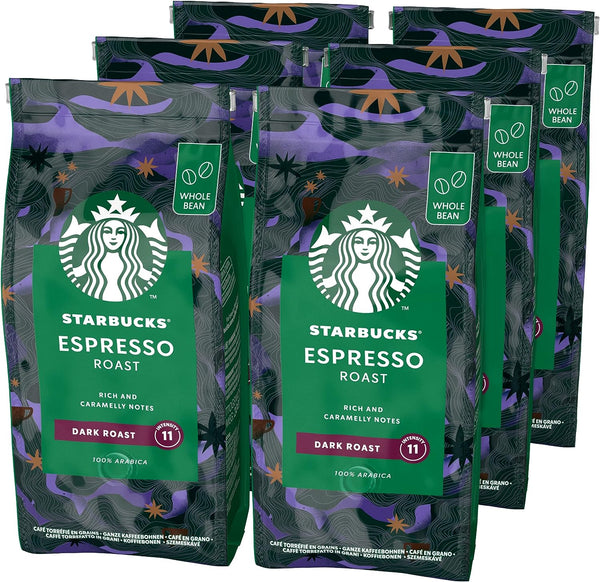 Starbucks Dark Espresso Roast Coffee Beans, 100% Arabica, 200g