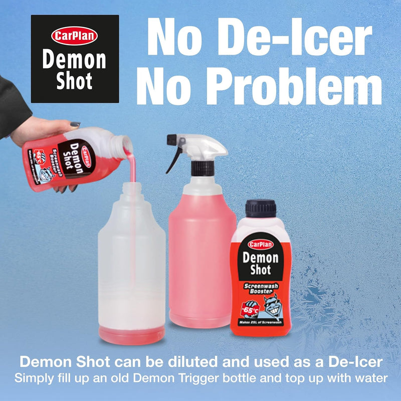 Carplan Demon Shot Screenwash Booster, 500 Ml, Creates 25 Litres Of Screen Wash