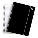5 Star Wirebound Notebook Ruled Elastic Closure Polypropylene 160 Page A5 Black (Pack of 6) 930302