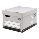 5 Star Storage Box with Lid Self-Assembly Extra Large 388x436x290mm Grey (Pack of 10) 934215