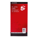 5 Star DL Wallet Envelope Self Seal 80gsm 220x110mm White Retail Pack (Pack of 50) 934740