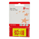 5 Star Sign Here Index Flags Tab with Red Arrow 46x25mm (Pack of 500) 935436
