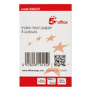 5 Star Index Paper Page Marker Flag 20x50mm 50 Flags per Colour Neon Assorted 938237