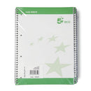 5 Star Recycled Spiral Notebook Ruled Margin Perforated 100 Page A4+ Green/White (Pack of 10) 938276