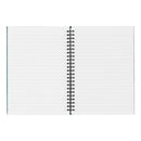 5 Star Wirebound Hardback Notebook Ruled A5 140 Page Teal (Pack of 5) 943453