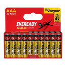 Eveready AAA Alkaline Gold | 4 x Extra Life | 20 Pack