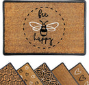Bee Happy 40 x 60cm Door Mat | Made from Recycled Materials | Anti-slip Door Mat