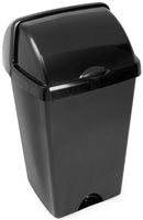 Addis Black 50Lt Plastic Roll Top Waste Rubbish Bin