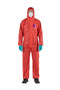 Ansell Men's X15s138 Protective Coverall, Red.