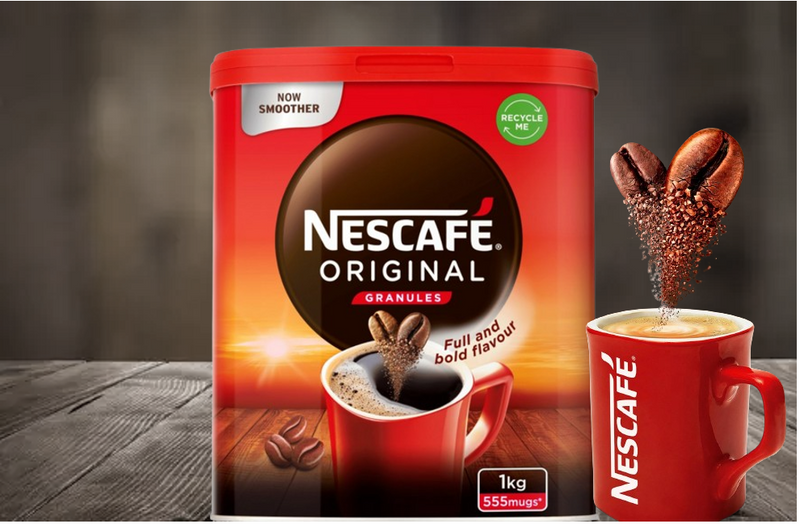 Nescafe Original Coffee Granules Tin 1kg {Large 555 Cups}