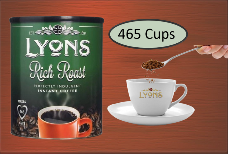 Lyons Rich Roast Instant Coffee 750g {465 Cups}