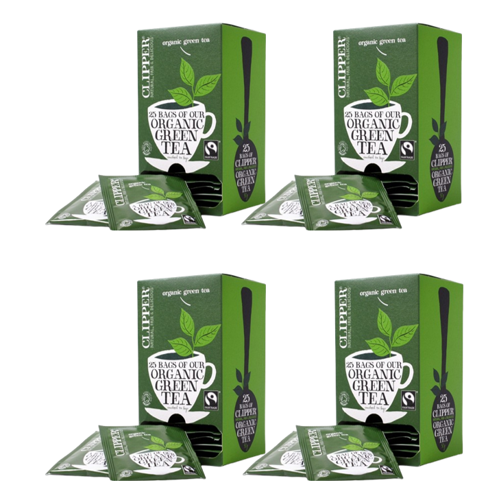 Clipper Organic Pure Green Tea Bags 25 Individually Wrapped Teabags