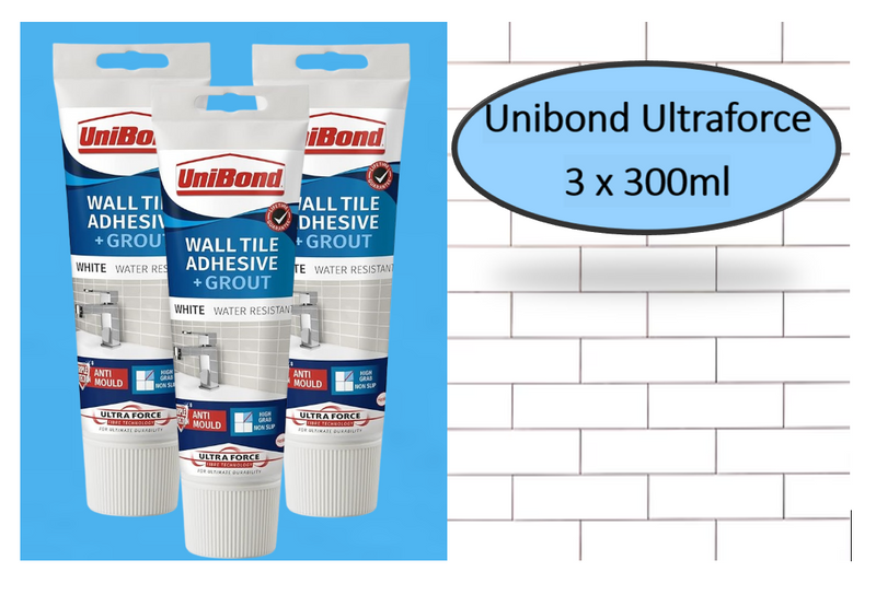 UniBond Wall Tile Adhesive and Grout Tube 300g