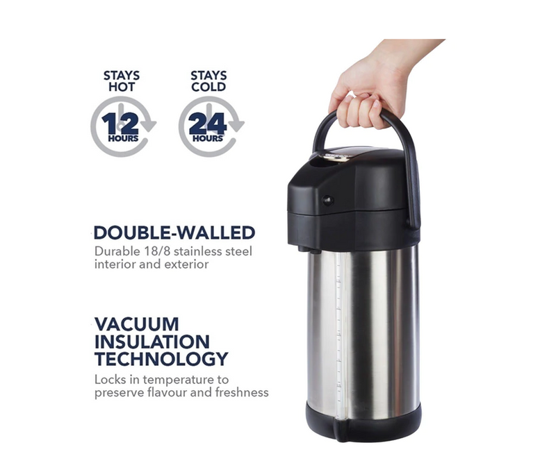 Fixtures Chrome President Pump AirPot Vacuum Jug 1.9L  & 3 Litre