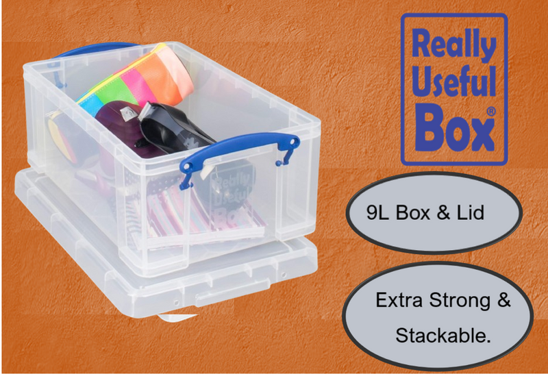 Really Useful Clear Plastic Storage Box 9 Litre