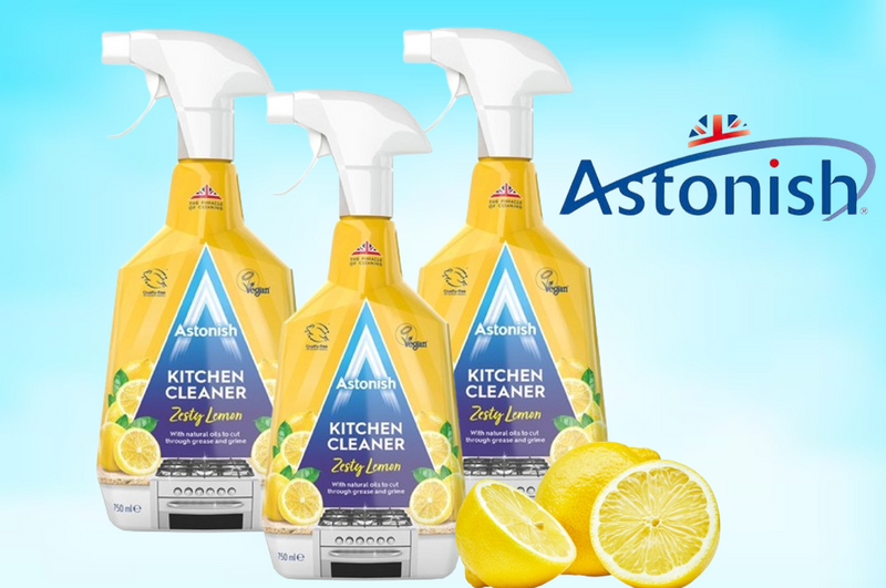 Astonish Kitchen Cleaner, Vegan And Cruelty Free | Blended With Natural Oils, 750ml, Zesty Lemon