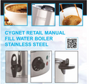 Cygnet by Burco Manual Fill Water Boiler 10 Litre