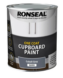 Ronseal One Coat Cupboard Paint | Cobalt Grey Gloss | 1 x 750ml