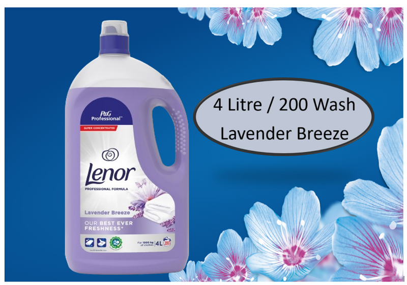 Lenor Fabric Conditioner LAVENDER BREEZE  Professional 4L