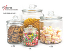 Fixtures Glass Biscotti / Biscuit / Storage Jar 0.9 Litre