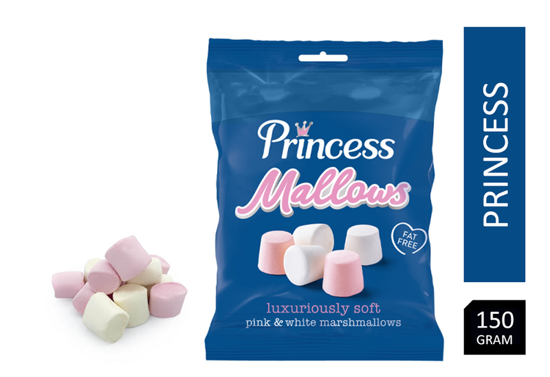 Princess Pink & White Fat Free Marshmallows 150g