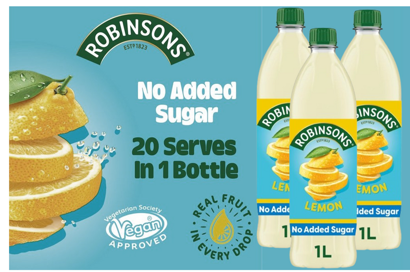 Robinsons Lemon Squash No Added Sugar 1 Litre A02103