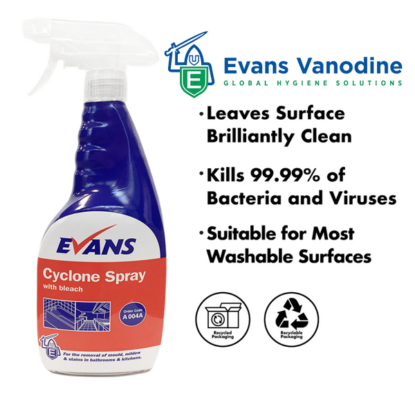 Evans Vanodine Cyclone Highly Perfumed Thickened Bleach Spray 750ml