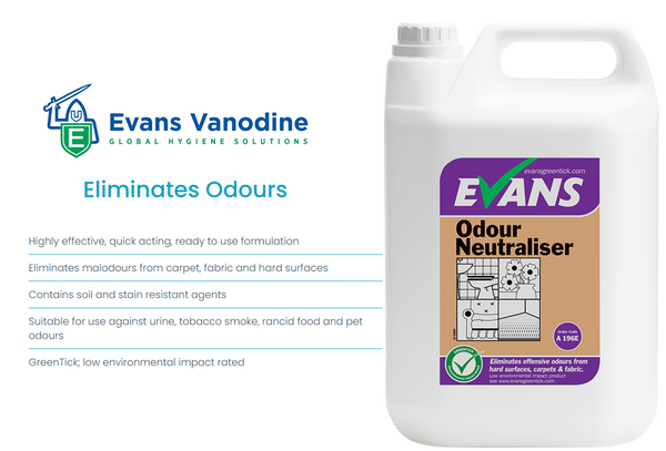 Evans Vanodine Odour Neutraliser 5 Litre, with Wild Berries Fragrance.