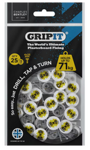 Gripit 15mm Plasterboard Fixing Stud Wall Anchor Max 71kg | Yellow | 25 Pack
