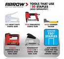 Arrow A50624 T50 Staples, 3/8 Inch (10 mm) | 1250 Staples Per Box