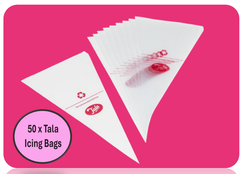 Tala 10 Icing Bags | Clear Piping Bags 16.5cm x 31cm | Recyclable & Reusable