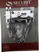 Securit Slide Latch Bolt & Chain | Stainless Steel |  S1637 | Easily Fitted Door Security