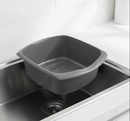 Addis Rectangular Washing Up Bowl, Metallic, Large, 9.5 Litre