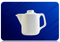 Porcelain White Teapot 500ml/17.5oz  {3-4 Cup}Fancy Modern Design