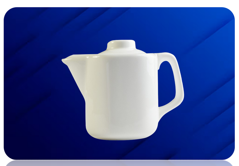 Porcelain White Teapot 500ml/17.5oz  {3-4 Cup}Fancy Modern Design