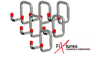 Fixtures Double Wall Hook | Galvanised Steel | 120mm x 90mm