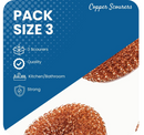 Copper Plated Scourers | 3 Pack | Tough & Abrehessive