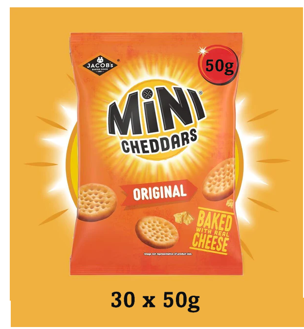 Jacobs Mini Cheddars Original Grab Bag (Pack of 30) 36564