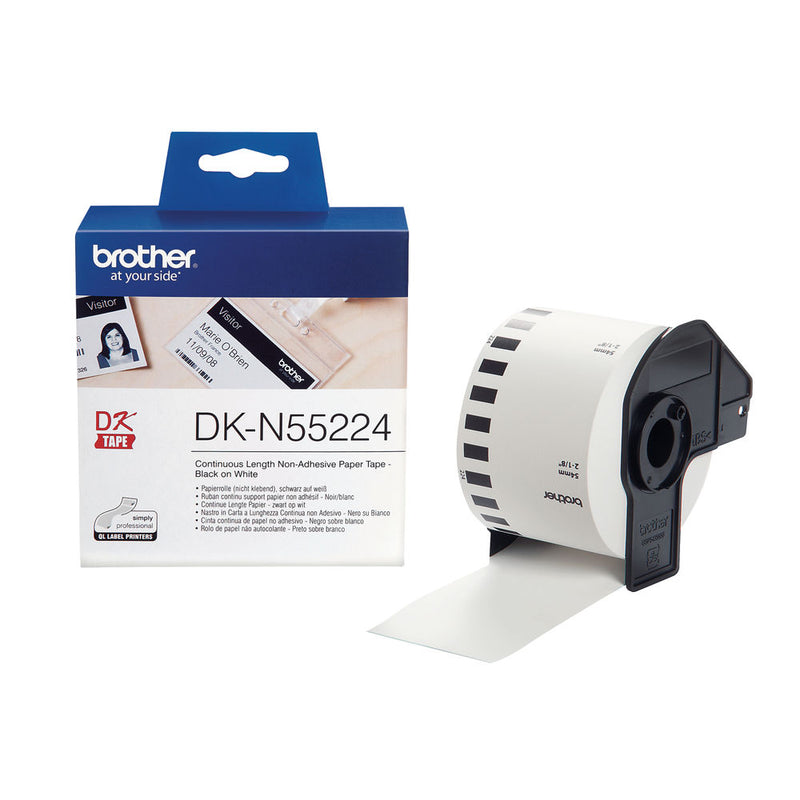 Brother Continuous Non Adhesive Paper Roll 54mm x 30m - DKN55224