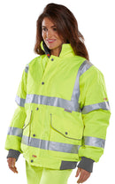 Beeswift Hi-Vis Yellow Super Bomber Jacket ALL SIZES