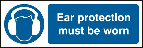 Ear Protection Rigid Pvc Sign White/Blue 300X100mm Box 5's – UK ...