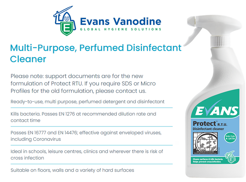 Evans Protect Ready-to-Use Disinfectant 750ml