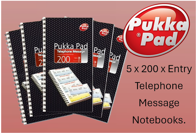 Pukka Pads Telephone Message Pad Wirebound 200 Pages