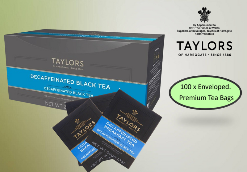 Taylors of Harrogate Decaf Breakfast Enveloped Tea Pack 100’s