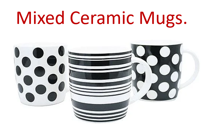 Fixtures Brand Black & White 12oz/350ml Coffee/Tea Mug
