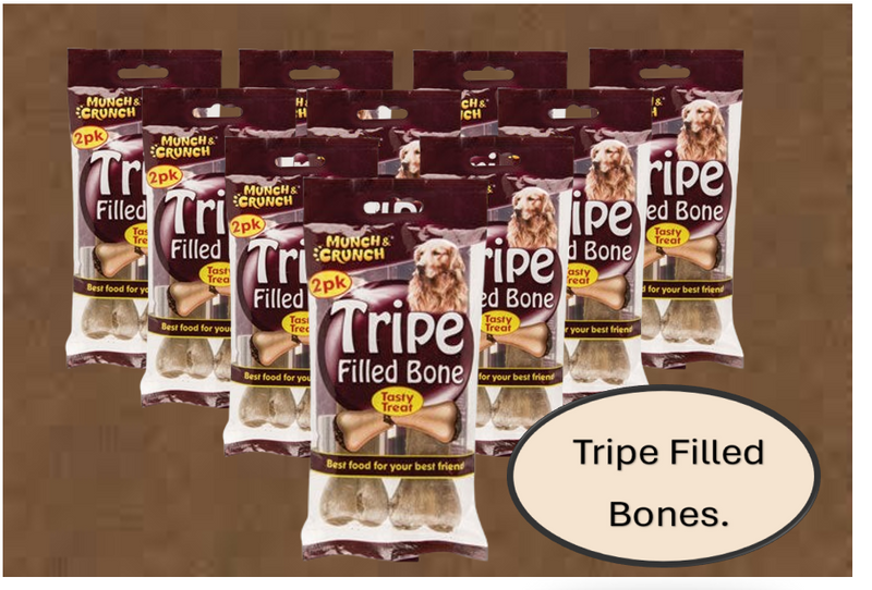 Munch & Crunch Dogs Tripe Filled Bone 2 Pack