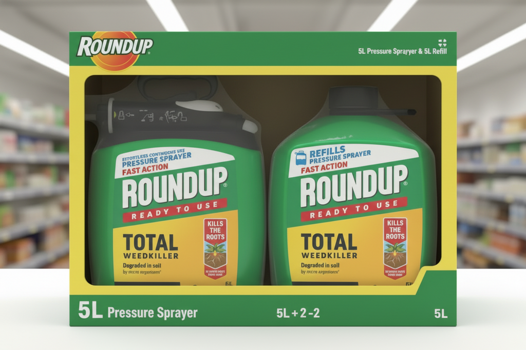 Roundup Multi Pack | 2 x 5 Litre | Ready to Use | 1 x 5L Pump & Go and ...