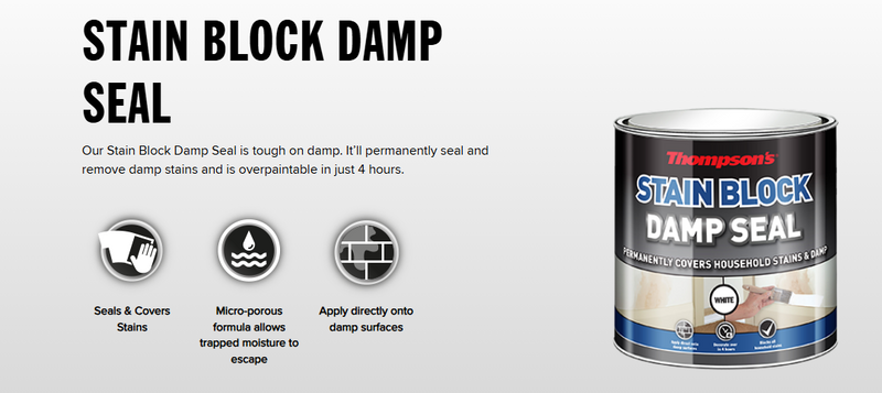 Thompsons {Ronseal} Stain Block Damp Seal White - 250ml