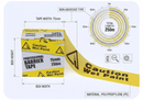 Barrier Tape Non Adhesive | Caution Wet Paint Alert | Safety Dispenser Box | 75mm x 250m